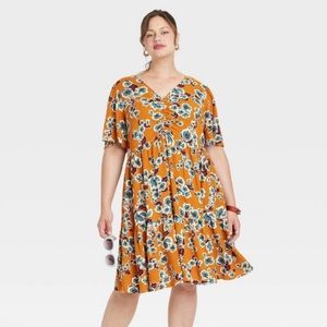 Adorable floral swing dress